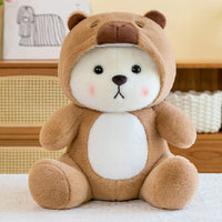 HKM-9912125 Colorful Strawberry Bear Plush Doll for Teens Aged 7-14, Soft and Cute Comfort Toy