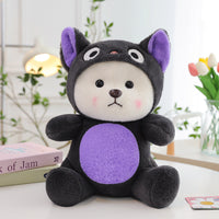 HKM-9912125 Colorful Strawberry Bear Plush Doll for Teens Aged 7-14, Soft and Cute Comfort Toy