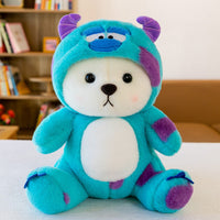 HKM-9912125 Colorful Strawberry Bear Plush Doll for Teens Aged 7-14, Soft and Cute Comfort Toy