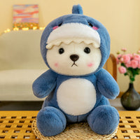 HKM-9912125 Colorful Strawberry Bear Plush Doll for Teens Aged 7-14, Soft and Cute Comfort Toy