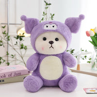 HKM-9912125 Colorful Strawberry Bear Plush Doll for Teens Aged 7-14, Soft and Cute Comfort Toy