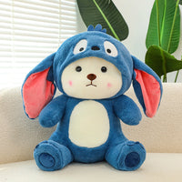 HKM-9912125 Colorful Strawberry Bear Plush Doll for Teens Aged 7-14, Soft and Cute Comfort Toy