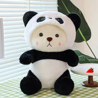 HKM-9912125 Colorful Strawberry Bear Plush Doll for Teens Aged 7-14, Soft and Cute Comfort Toy