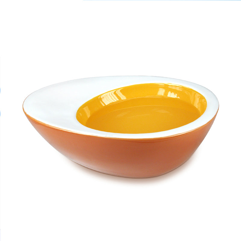 HKM-9912637 Medium Ceramic Pet Bowl - Egg Design, 25x18x8CM
