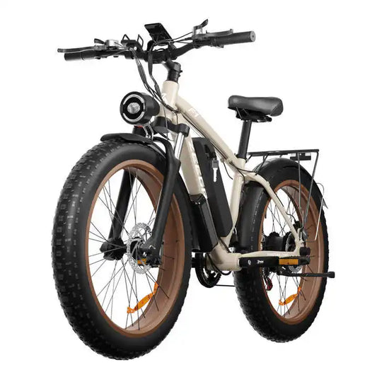 HKM-991443 1000W Electric Dirt Bike with 48V Battery and 7-Speed Gears, Aluminum Alloy Frame, Hydraulic Disc Brakes, and 26" Fat Tires