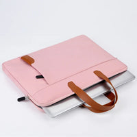HKM-991443 Oxford 15.6 Inch Laptop Briefcase - Portable PU Leather Shoulder Bag with Plush Lining