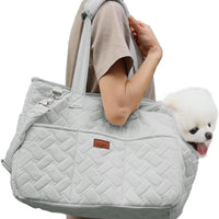 HKM-9915709 Breathable Pet Carrier Tote for Small Dogs and Cats with Soft Cushion and Multiple Pockets, Ideal for Travel and Outdoor Use