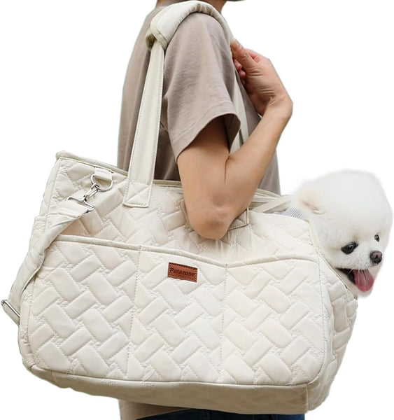 HKM-9915709 Breathable Pet Carrier Tote for Small Dogs and Cats with Soft Cushion and Multiple Pockets, Ideal for Travel and Outdoor Use