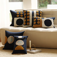 HKM-991699 Geometric Embroidered Pillow Cover in Bohemian Style, 30x50cm and 45x45cm Sizes