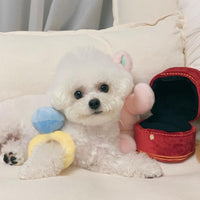 HKM-9919037 Plush Diamond Ring Dog Toy with Sound - 18x10cm
