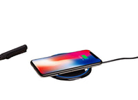 HKM-991955 15W Fast Wireless Charger with Glossy Flat Surface for Apple and Huawei Phones