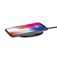 HKM-991955 15W Fast Wireless Charger with Glossy Flat Surface for Apple and Huawei Phones