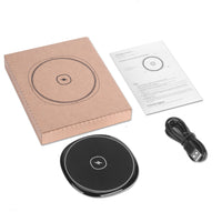 HKM-991955 15W Fast Wireless Charger with Glossy Flat Surface for Apple and Huawei Phones