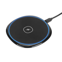 HKM-991955 15W Fast Wireless Charger with Glossy Flat Surface for Apple and Huawei Phones