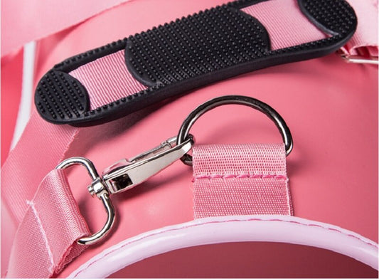 HKM-9920445 One-Shoulder Leather Pet Carry Bag - 37cm x 18cm x 23cm Portable Design