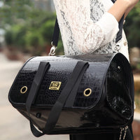 HKM-9920445 One-Shoulder Leather Pet Carry Bag - 37cm x 18cm x 23cm Portable Design