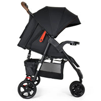HKM-992083 Lightweight 3-Wheel Foldable Baby Stroller with Car Seat, 3-in-1 Jogger Pram Trolley
