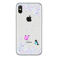 HKM-992147 Cartoon Floral Transparent Phone Case Compatible with iPhone and Other Models