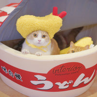 HKM-9922749 Tempura-Inspired Yellow Wool Hat for Cozy All-Season Style