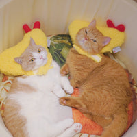 HKM-9922749 Tempura-Inspired Yellow Wool Hat for Cozy All-Season Style