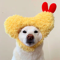 HKM-9922749 Tempura-Inspired Yellow Wool Hat for Cozy All-Season Style