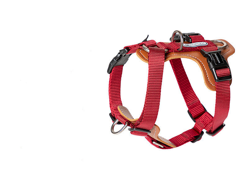 HKM-9923261 Explosion-proof Nylon Dog Leash for Puppies - Available in Cardamom Red, Yading Green, Yunshan Blue
