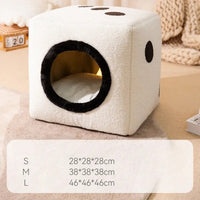 HKM-9924029 Cozy Teddy Plush Dog Kennel for Autumn and Winter - Small to Large Sizes Available