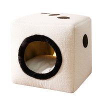 HKM-9924029 Cozy Teddy Plush Dog Kennel for Autumn and Winter - Small to Large Sizes Available
