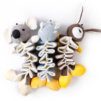 HKM-992403 Cotton and Linen Plush Pet Toy - Koala, Kangaroo, and Hippo Designs