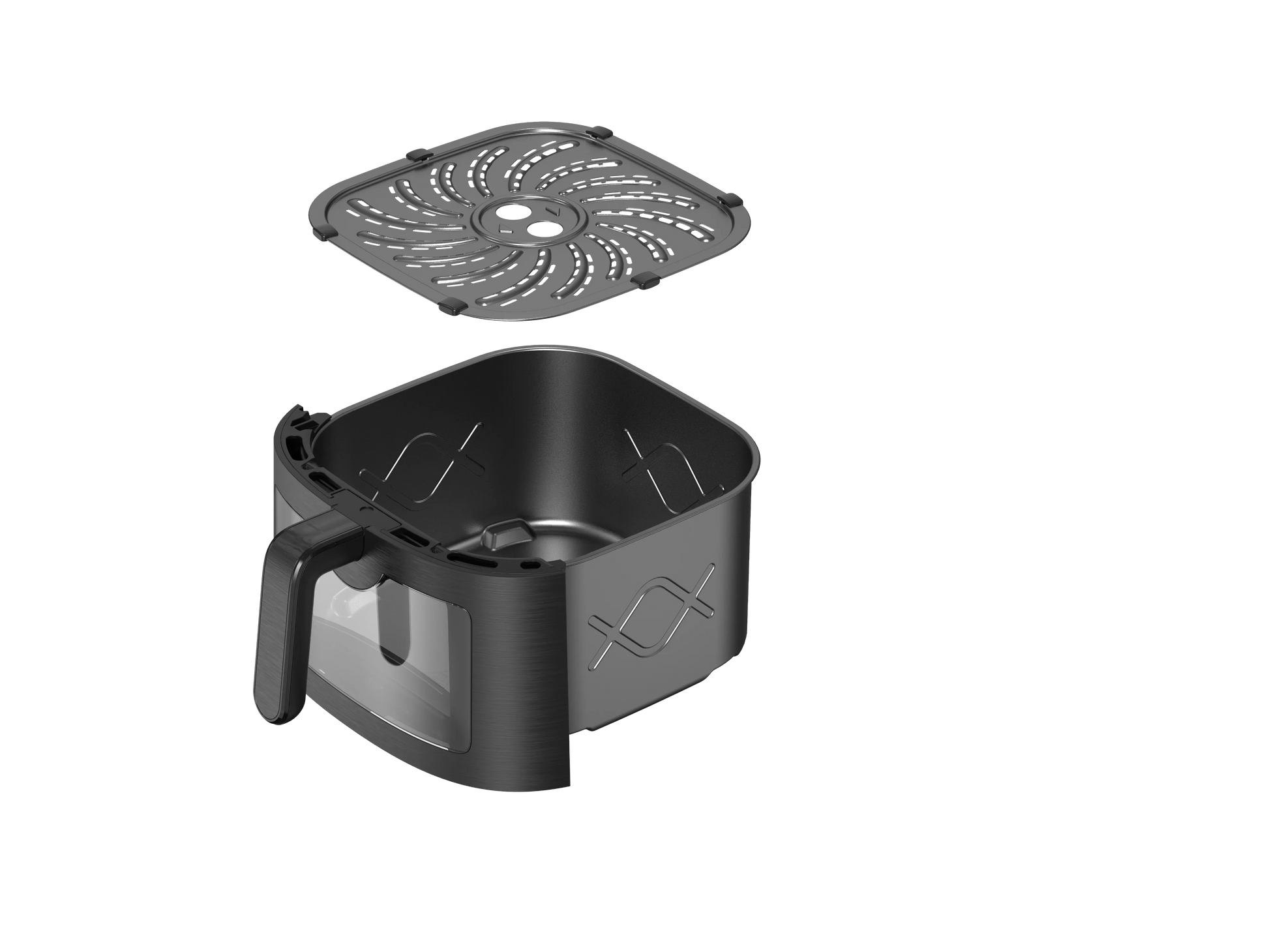 HKM-992467 8L Digital Window Air Fryer with WiFi - Oil-Free Cooking and Mini Rack Design