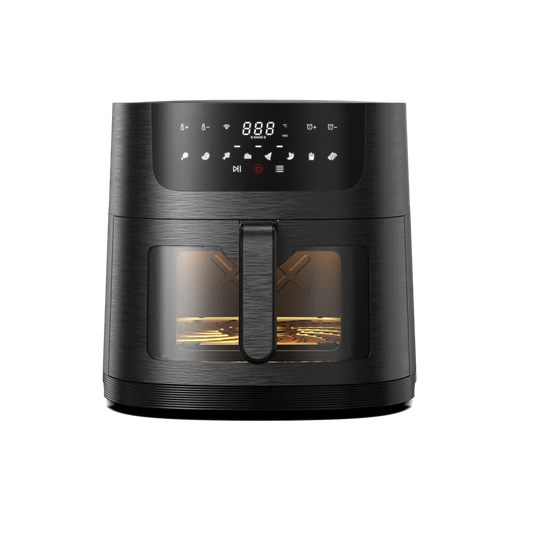 HKM-992467 8L Digital Window Air Fryer with WiFi - Oil-Free Cooking and Mini Rack Design