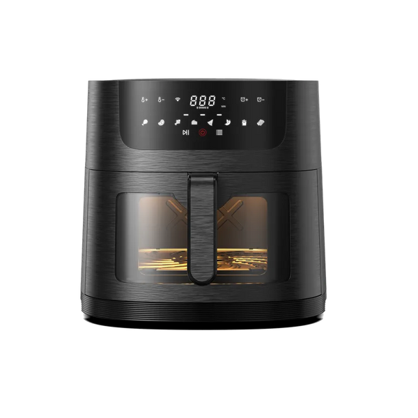 HKM-992467 8L Digital Window Air Fryer with WiFi - Oil-Free Cooking and Mini Rack Design
