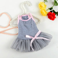 HKM-992467 Cute Cotton Princess Dress for Pets - One-Piece Outfit in Sizes S, M, L, XL