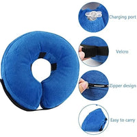 HKM-9925437 Inflatable Protective Dog Collar for Post-Surgery Recovery - Soft Cone for Small to Large Pets