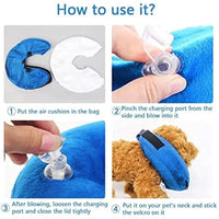 HKM-9925437 Inflatable Protective Dog Collar for Post-Surgery Recovery - Soft Cone for Small to Large Pets