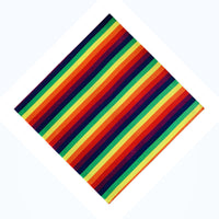 HKM-9926205 Outdoor Casual Striped Polyester Cotton Hair Ring and Square Towel Set 54x54CM