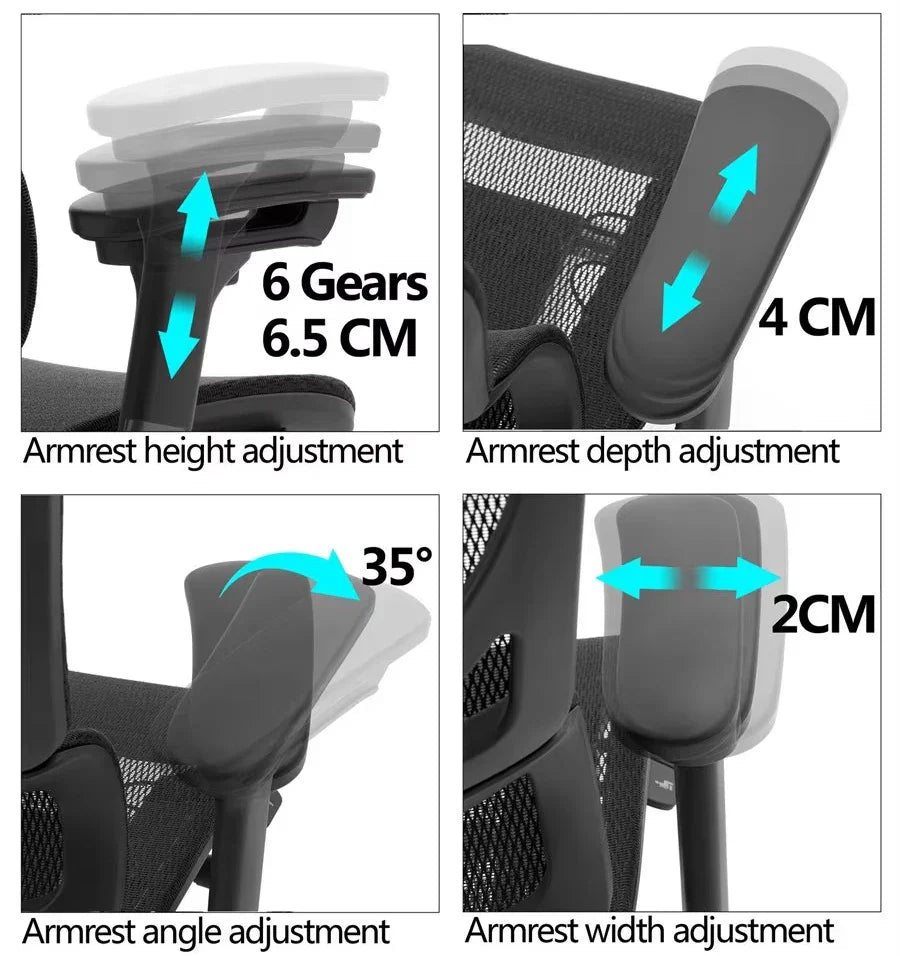 HKM-992659 Adjustable 4D Armrest Ergonomic Mesh Office Chair for Executive Meetings and Staff Use