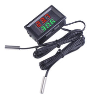 HKM-992723 Digital Thermometer for Car and Fish Tank with Dual Display, Measuring Range -55 to +120°C, Waterproof Probe, LED Display