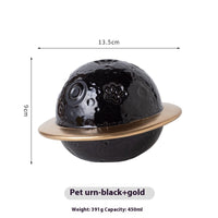 HKM-9927997 Ceramic Pet Memorial Cinerary Casket with Cosmic Starry Sky Design