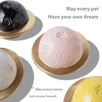 HKM-9927997 Ceramic Pet Memorial Cinerary Casket with Cosmic Starry Sky Design
