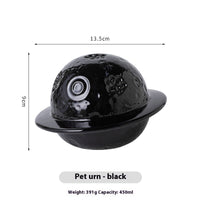 HKM-9927997 Ceramic Pet Memorial Cinerary Casket with Cosmic Starry Sky Design