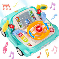 HKM-992851 Musical Steering Wheel Toy for Kids - Interactive Plastic Baby Car Toy for Toddlers