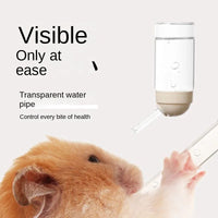 HKM-9929789 Small Pet Drinker Kettle for Hamsters, Mice & Chipmunks - 125ml High Borosilicate Glass with Silicone and Plastic Components