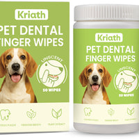 HKM-9929917 Pet Dental Finger Wipes with Aloe Extract and Coconut Oil - 50 Count