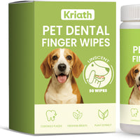 HKM-9929917 Pet Dental Finger Wipes with Aloe Extract and Coconut Oil - 50 Count