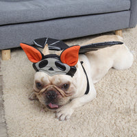 HKM-993043 Spooky Pet Accessory Set - Black Hat and Bat Wings for Dogs and Cats