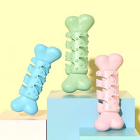 HKM-9930557 Pet Teething Chewing Toy - TPR Material, Solid Color Design in Orchid, Pink & Green
