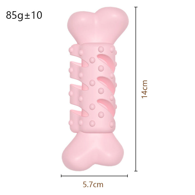 HKM-9930557 Pet Teething Chewing Toy - TPR Material, Solid Color Design in Orchid, Pink & Green