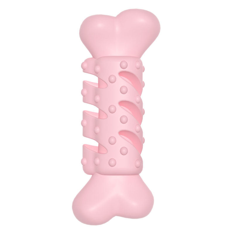 HKM-9930557 Pet Teething Chewing Toy - TPR Material, Solid Color Design in Orchid, Pink & Green