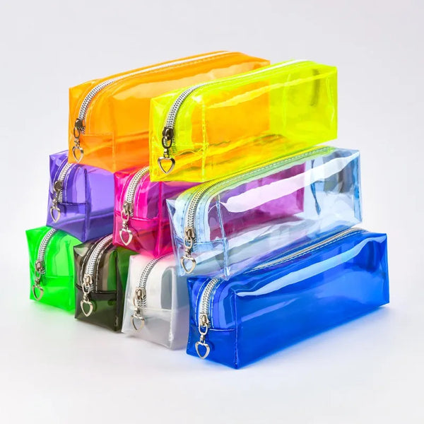 HKM-993171 Custom Clear PVC Pen Bags Pencil Cases for School, Various Sizes & Colours Available